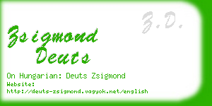 zsigmond deuts business card